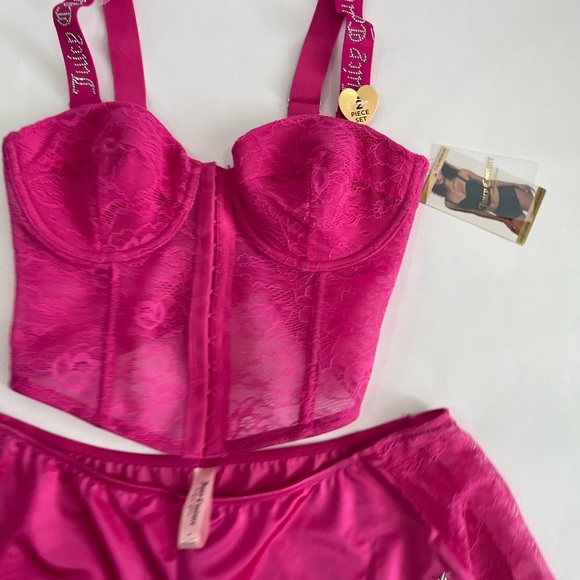 Juicy Couture - two piece blinged logo corset top and shorts - size M - Picture 6 of 7
